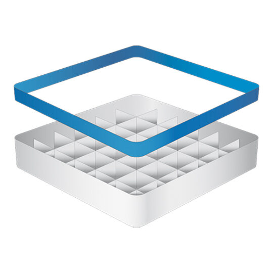 Professionele 36-vaks glazenkorf voor horeca glaswerk