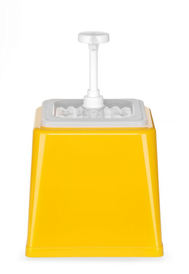 Professionele gele sausdispenser 2,5 liter van Hendi