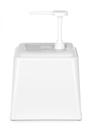 Handige Hendi sausdispenser 2,5 liter in witte uitvoering