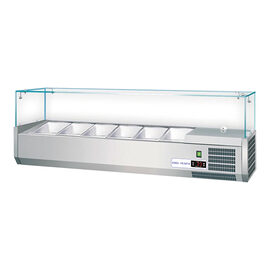 Opzetkoelvitrine Cool Head met glasopbouw, 6x GN 1-3 712022