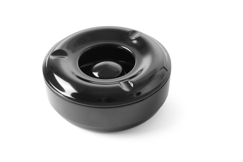 Hendi winddichte ronde asbak van RVS met een diameter van 14,6 cm