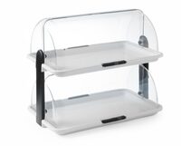 Dubbele roltop presentatie voor professionele buffetpresentatie