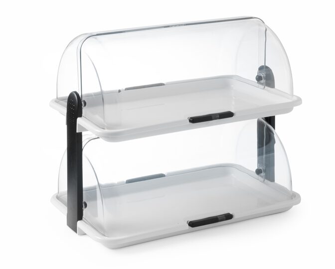 Dubbele roltop presentatie voor professionele buffetpresentatie