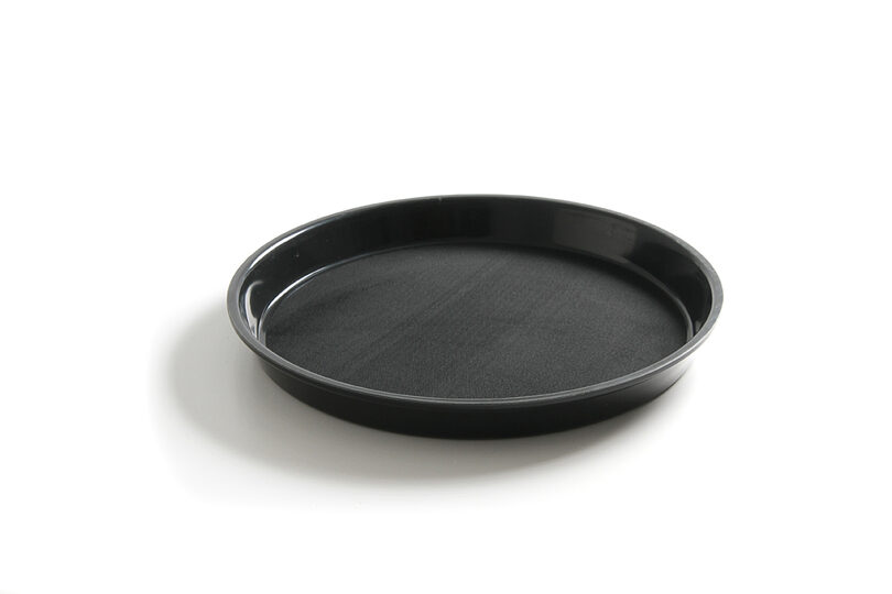 Hendi dienblad met hoge rand en antislip laag zwart Ø 32 cm