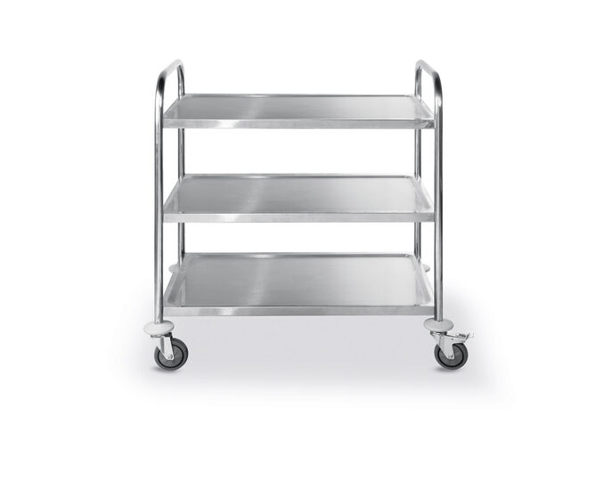 Duurzame Hendi serveerwagen met drie etages voor efficiënte bediening