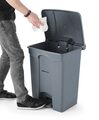 Zijaanzicht van de professionele Hendi 87 liter afvalbak