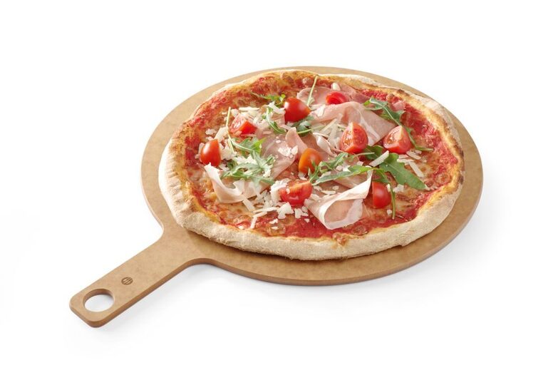 Bovenaanzicht van de Hendi pizzaplank voor perfecte presentatie