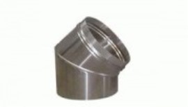 Bocht, aluminium, rond, 45° / Ø 10 cm, per stuk