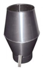 Deflectorkap / biconic, aluminium, Ø 15 cm