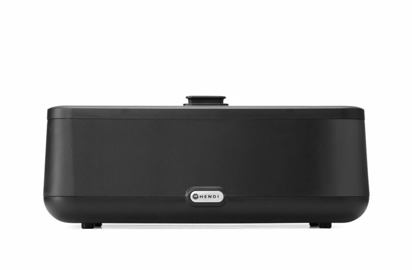 Stijlvolle zwarte Hendi Uniq chafing dish voor horeca buffetten