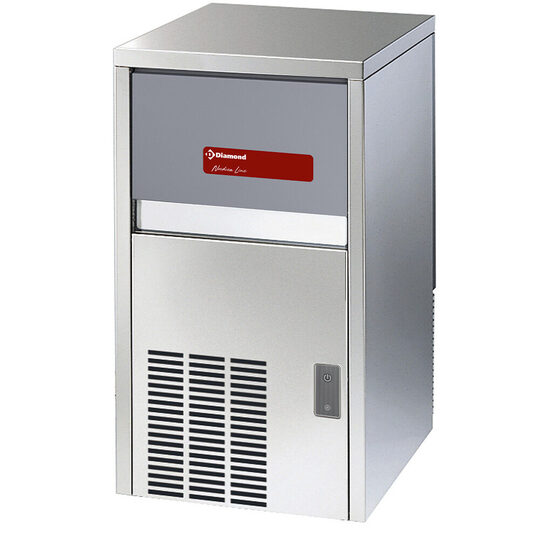 Professionele Diamond ijsblokjesmachine 29 kg met ingebouwde voorraadbak