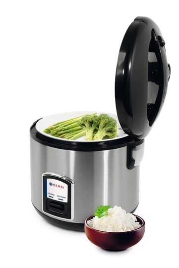 Hendi rijstkoker 1,8 liter met stoommand voor de horeca