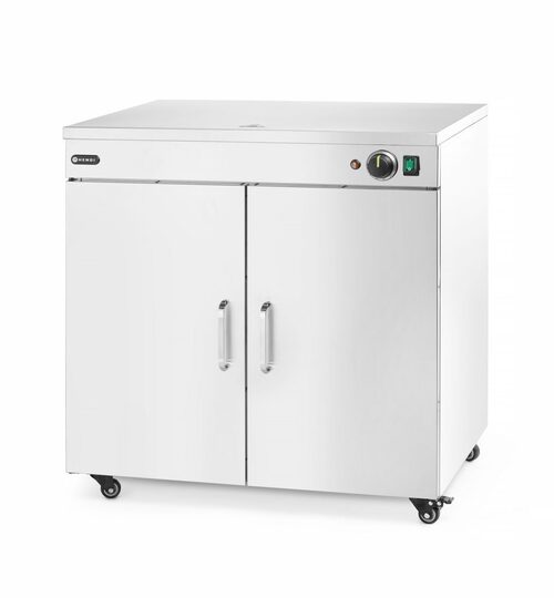 Zijaanzicht van de Hendi dubbele bordenwarmer