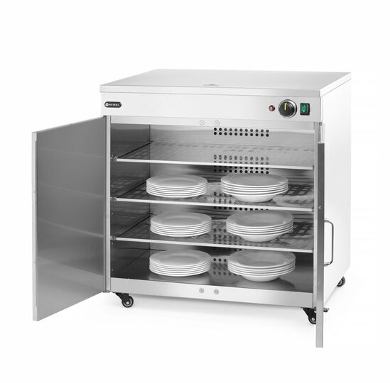 Detailopname van de Hendi dubbele bordenwarmer