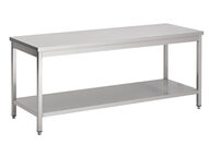 RVS werktafel met bodemschap, afm.(bxdxh): 100x60x90 cm