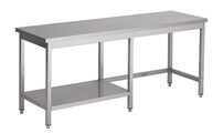 RVS werktafel met half schap, afm.(bxdxh): 120x80x90 cm