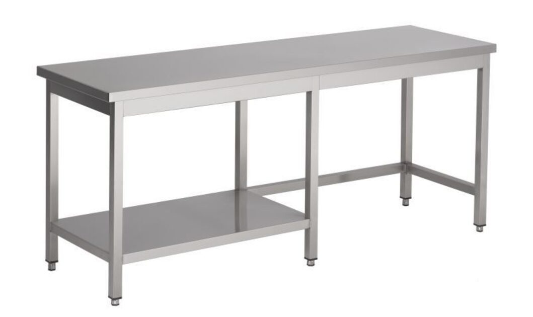 Kan worden genegeerd zwanger Grondig RVS werktafel 130x80x90 cm met half schap | vanhattemhoreca.nl