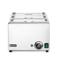 Professionele Hendi bain-marie set met 3x GN 1/3 bakken en deksels