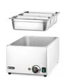 Detailopname van de Hendi bain-marie set met GN 1/3 bakken