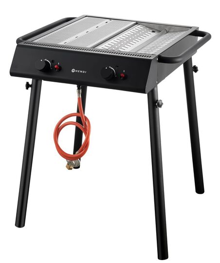 Professionele Xantos gasbarbecue zwart van Hendi