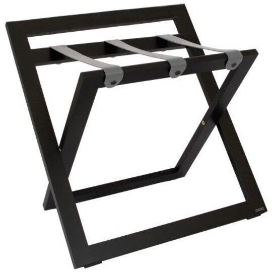 roootz compact luggagerack beechwood wenge with grey leather straps and backstand