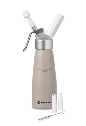 Hendi slagroomspuit 0,5 liter taupe voor horeca gebruik