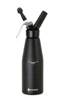 Hendi slagroomapparaat 0,95 liter in stijlvolle zwarte uitvoering