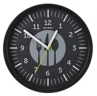 Hendi wandklok zwart ⌀35,6 cm voor professionele horeca keukens