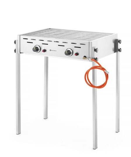 Stevig onderstel van de Hendi Roast Master Pro gasbarbecue