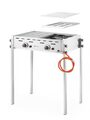 Zijaanzicht van de professionele Hendi Roast Master Pro gasbarbecue