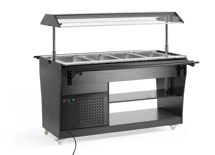 Detailopname van de Arktic saladebuffet display