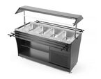 Bovenaanzicht van de Arktic saladebuffet display