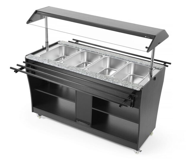 Bovenaanzicht van de Hendi warm buffet display 4x GN 1/1