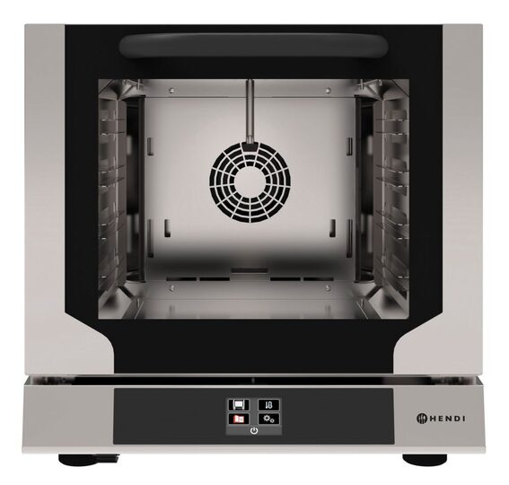Hendi compacte hetelucht stoomoven met 4 trays voor professionele horeca