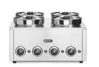 Hendi bain-marie thermosysteem met 4 pannen van 4 liter