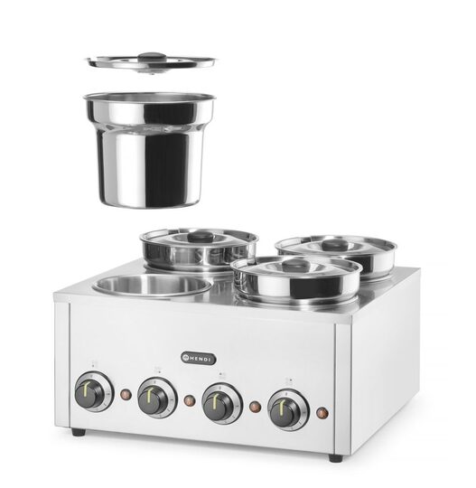 Bedieningspaneel van Hendi 4-pans bain-marie