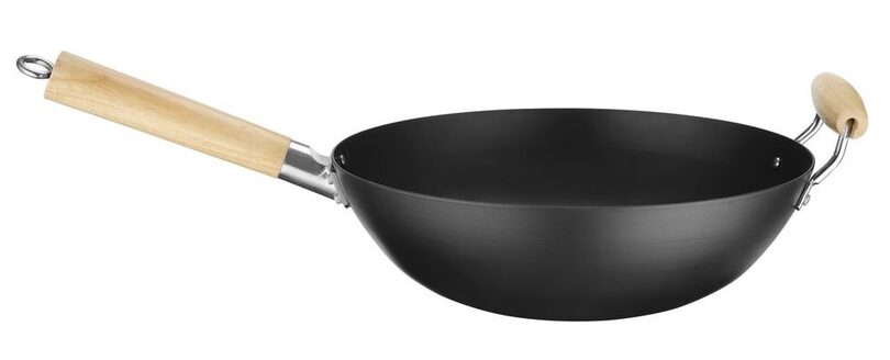 Hendi horeca wok met houten handvat voor optimale grip
