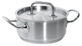 Kookpan (kitchen-line) met deksel, Ø160x(H)75mm, 1.5 liter