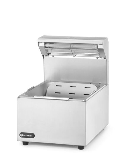 Zijaanzicht Hendi frietverwarmer 400W