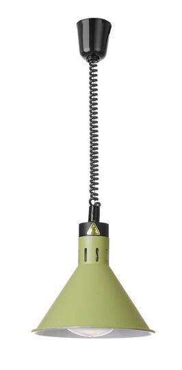 Verstelbare conische warmtelamp in groen design