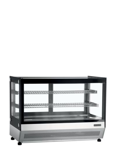 De kracht van presentatie: Het moderne, zwarte design van de LCT900F trekt direct de aandacht van uw gasten naar uw mooiste producten.