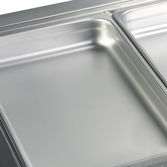 Geschikt voor diverse GN bakken tot wel 15cm diep.