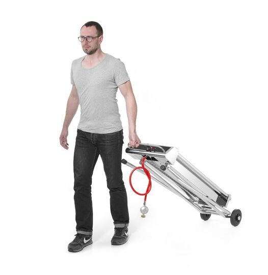 Krachtige Hendi Powergrill Xenon-Pro gasbarbecue voor terrasgebruik