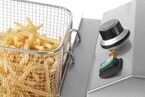 Zijaanzicht Hendi 8 liter friteuse 3500W