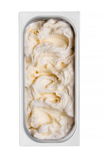 Zijaanzicht van de Hendi RVS ijscontainer 5 liter