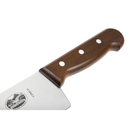 Zijaanzicht van het hoogwaardige Victorinox koksmes 30,5cm