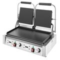 Detail van het bedieningspaneel van de Buffalo CU610 contactgrill