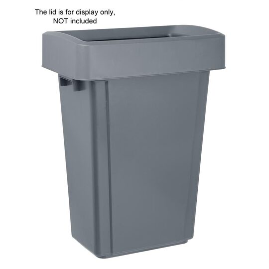 Zijaanzicht van de smalle Jantex afvalbak 60 liter