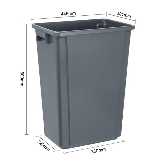 Bovenaanzicht van de Jantex 60 liter afvalbak