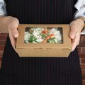 Open Fiesta saladebox 700ml met PET venster voor take-away